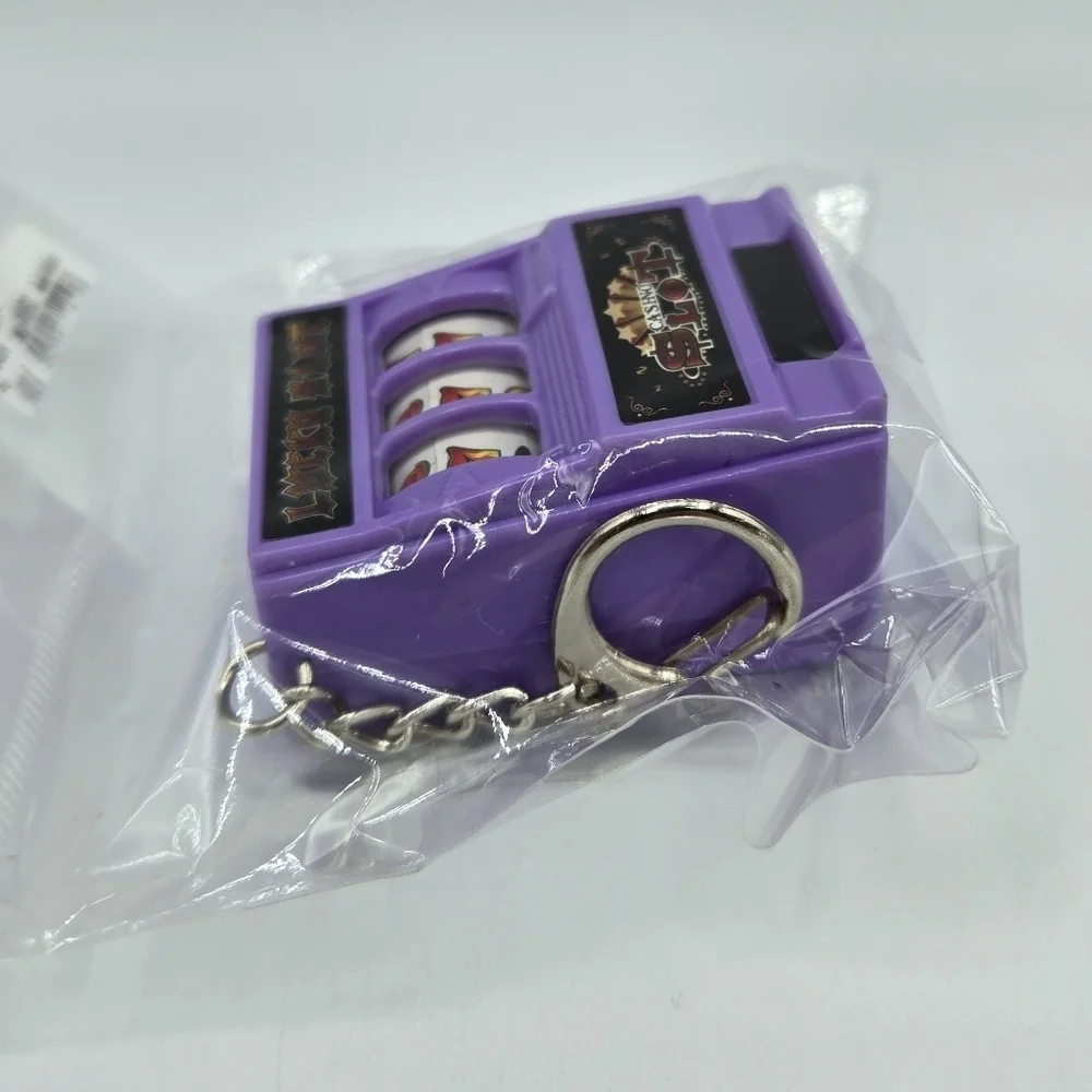 Mini Slot Casino Toy Keychain Purple